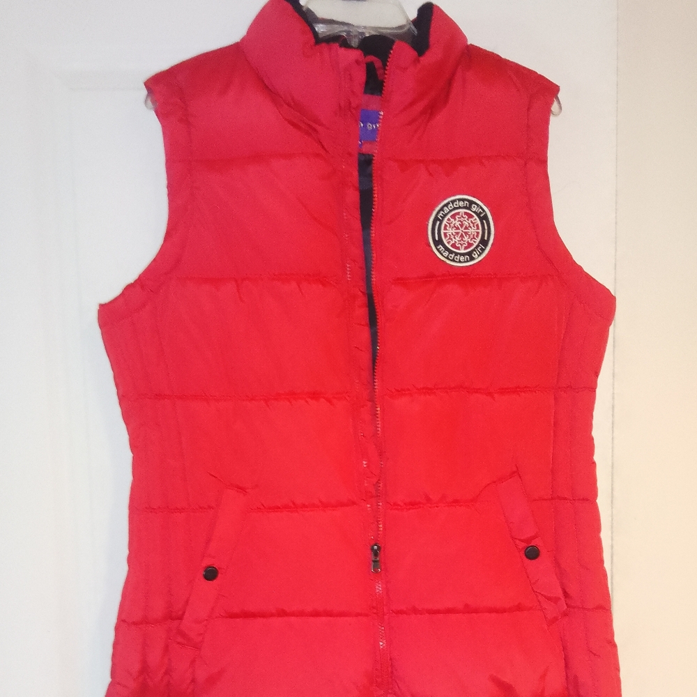 Madden Girl Red Puffer Vest